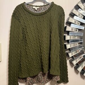 Super Cool Sweater with Floral Lined Bottom XL